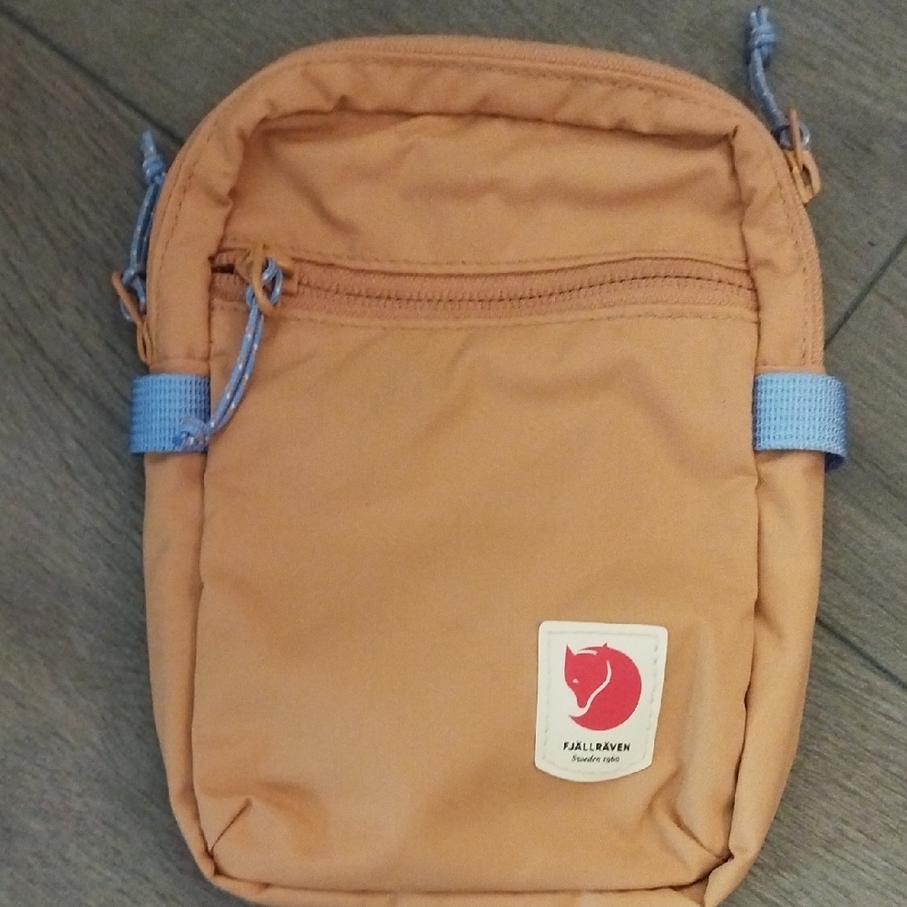 Fjallraven Brown Belt Bag with Blue Details